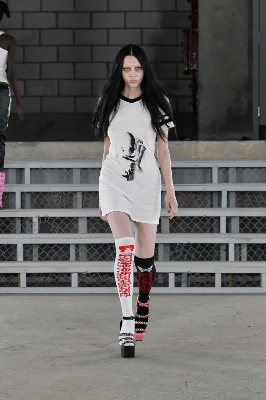 Ashley Williams Dreamless Bow Knee Socks, Black — SLOW WAVES